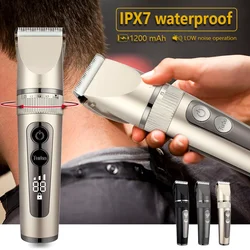 Profissional recarregável elétrica cabelo aparador para homens, barba clipper, cabelo corte máquina, navalha, carregamento rápido