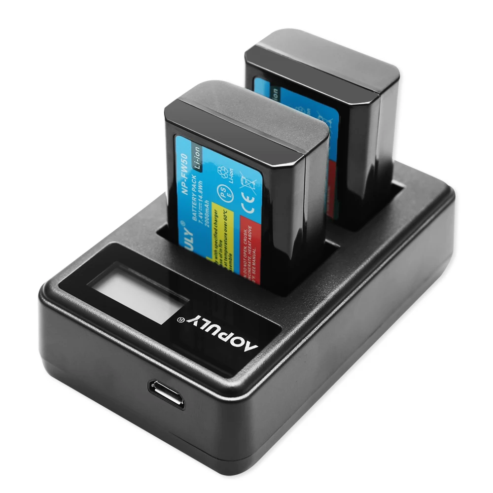 2Pcs 2000Mah NP-FW5…