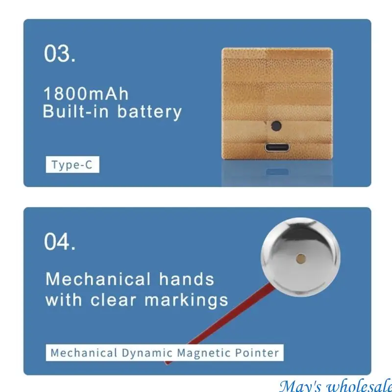 مقياس درجة الحرارة والرطوبة المثبت على الحائط مع موازين حرارة الغرفة الخفيفة والرطوبة 448A #1