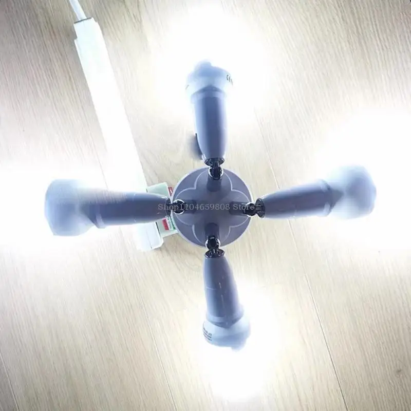 Multifunctional E27 to E27 Base Light Holder Lamp Bulb Socket Splitter Adapter