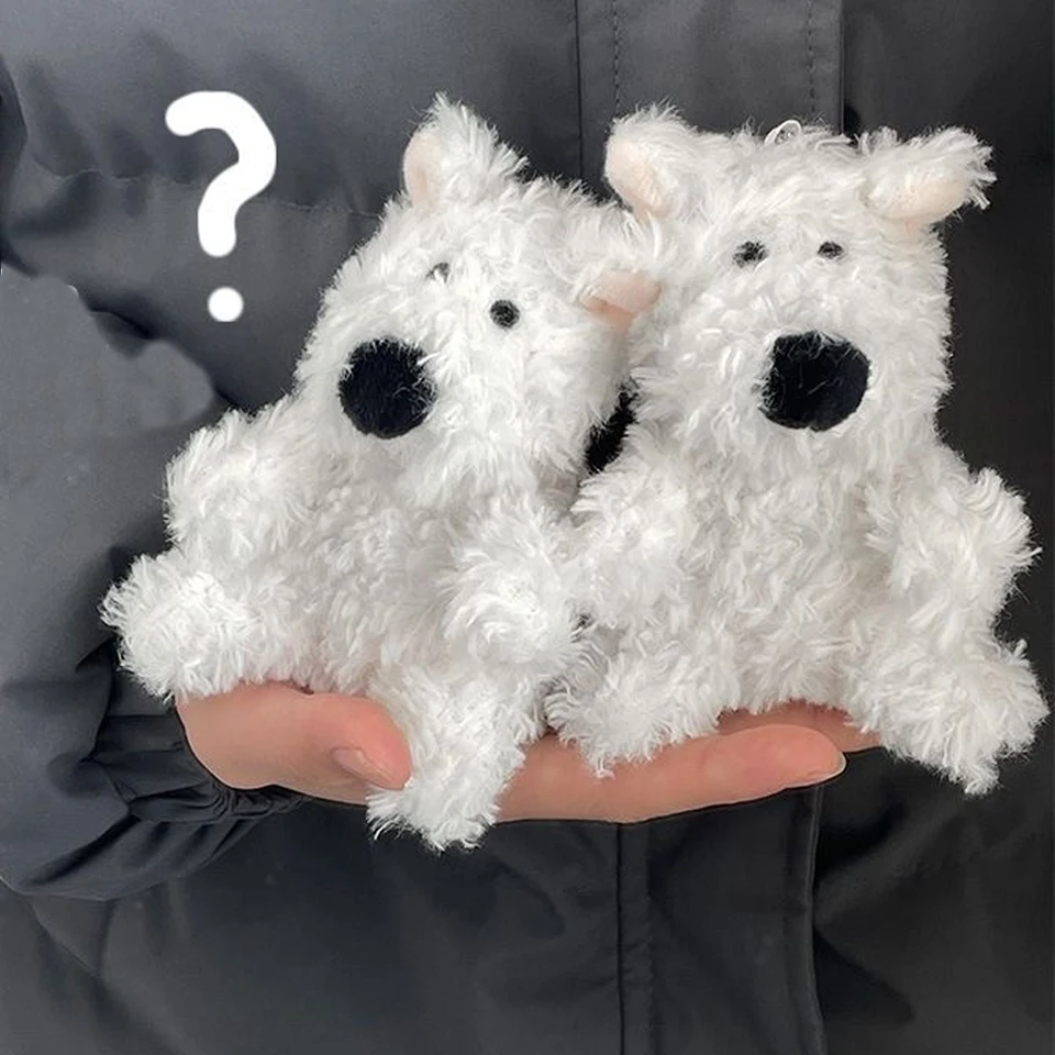 ZAKOL Lindo Llavero de Peluche de West Highland Terrier, Colgante de Bolsa de Dibujos Animados Kawaii, Accesorios para Bolsos de Pareja, Regalo