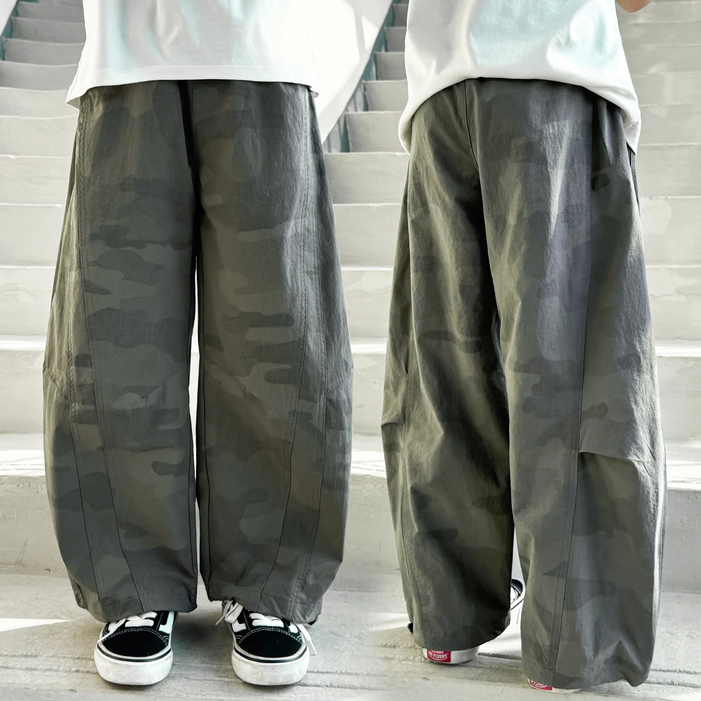 Boys Camouflage Quick Dry Joggers Casual Loose-Fit Athletic Trousers for Summer Breathable Soft Big Kids Trendy Children's Pants