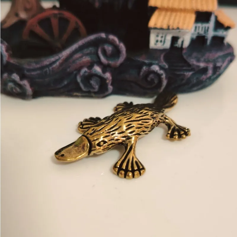 1/3 Pieces of Brass Platypus vintage Crafts Ornaments Home Animal Collection Crafts Decorations