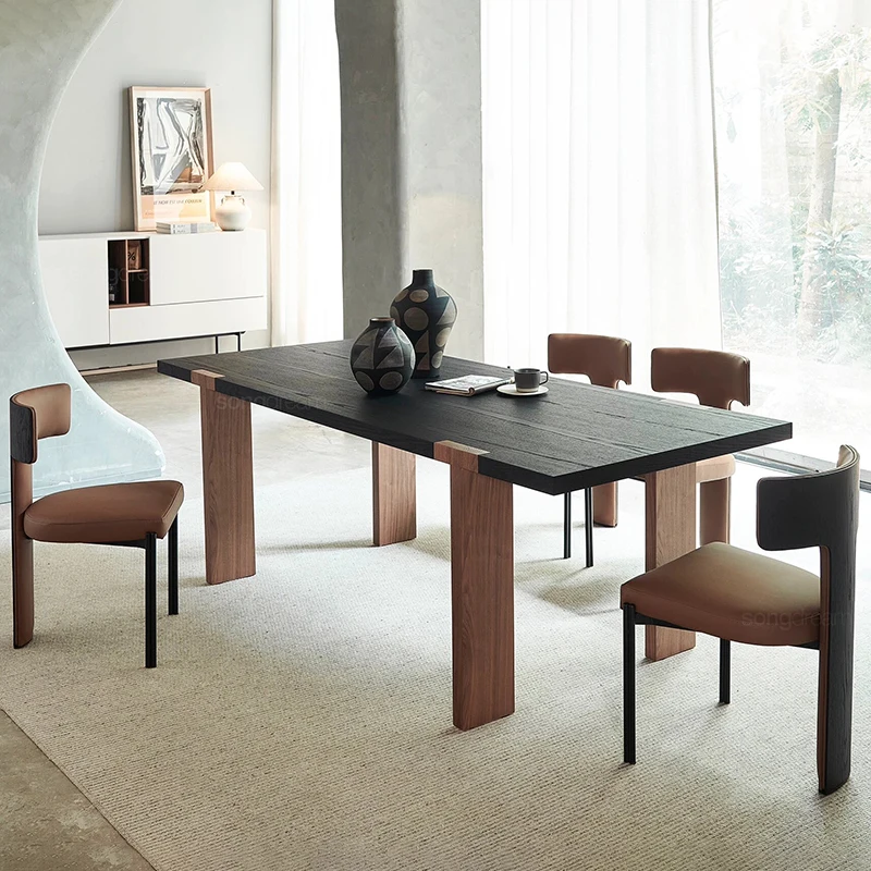 Nordic simple solid wood dining table, long table ash wood desk, excluding dining chairs