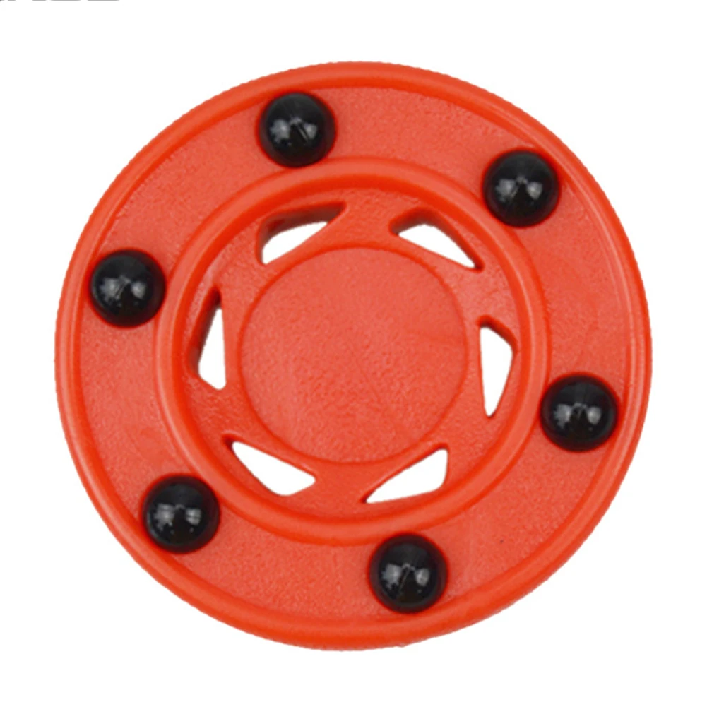 

Roller Hockey Puck High Density Orange ABS Anti Roll Durable Round Wheels Professional Perfectly Balance Practice Accessories