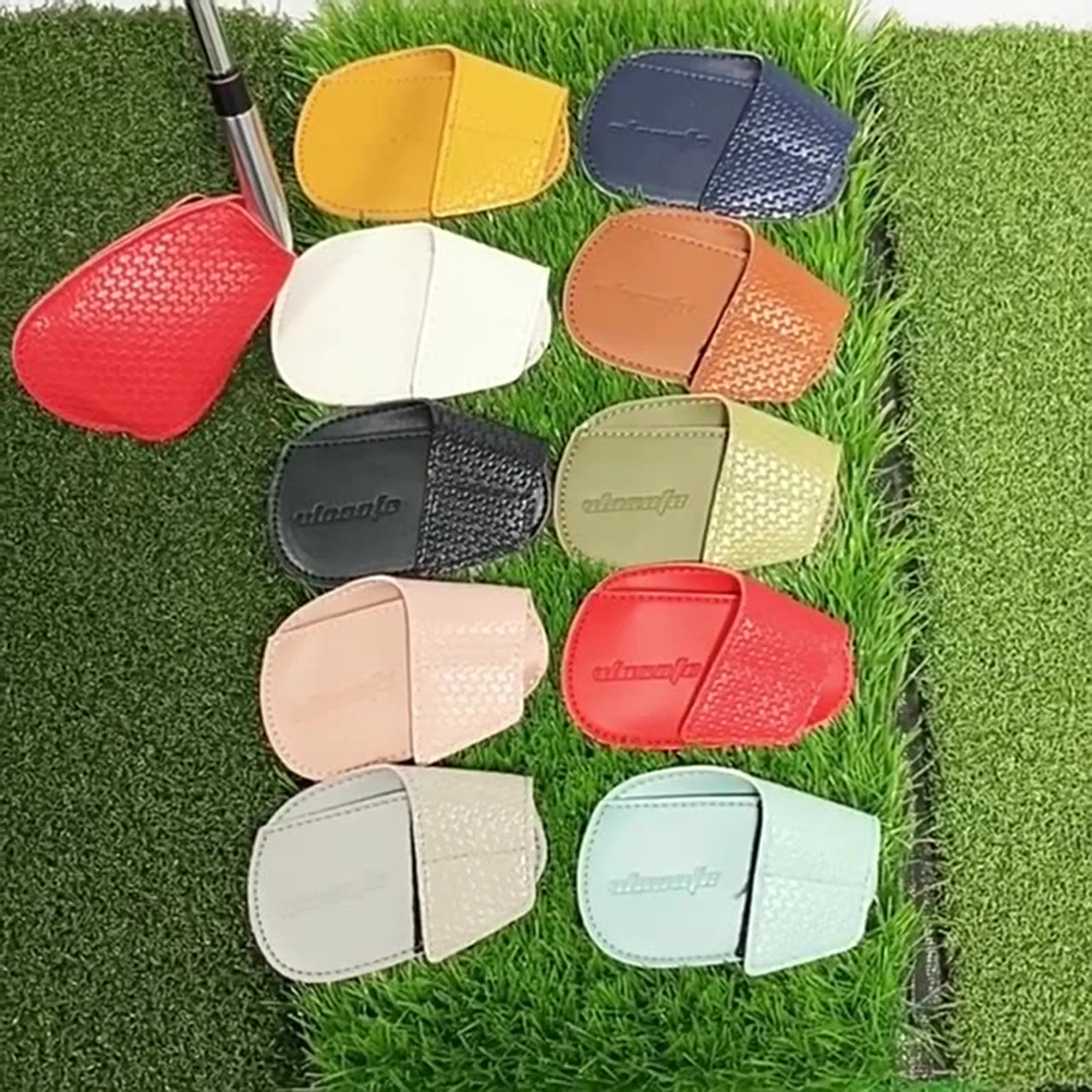 Golf Head Covers PU Leather Fashion Protective Case Portable Durable for Athlete Golf Sporting Playing Exercising Accessories