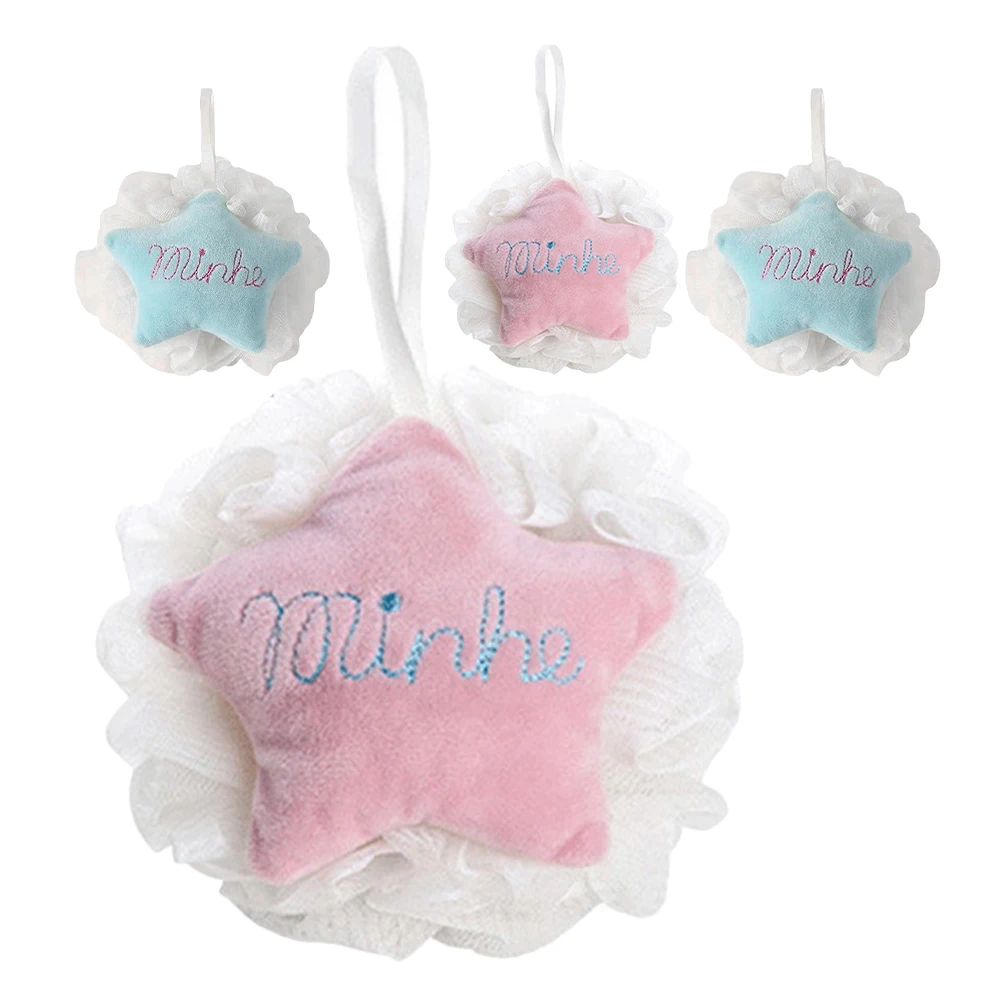 

4pcs Cartoon Bath Body Wash Ball Cute Shower Accessories Rich Foam Back Scrubbing Bath Skin Exfoliating