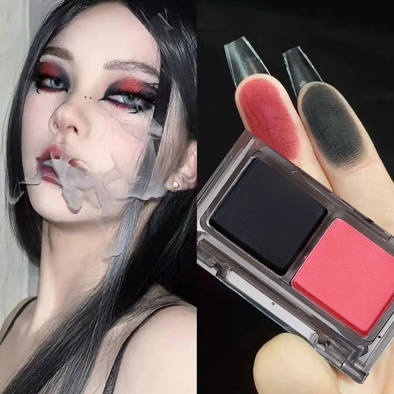 Red Black Eyeshadow Protable Plate Matte Eye Shadow Dark Smoky Cosmetics Makeup Party Halloween Diy Makeup Women Cosmetics Gifts