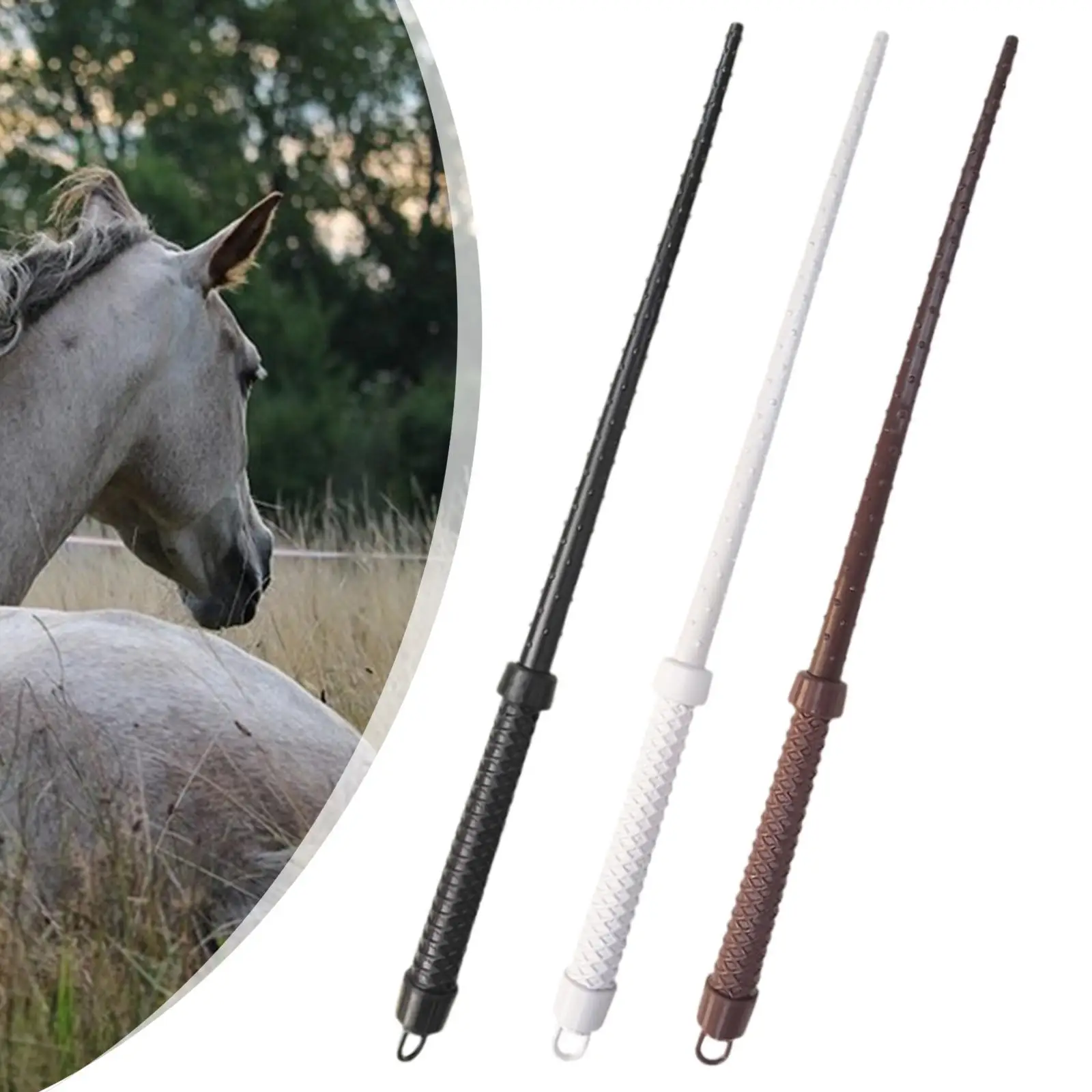 

Horse Riding Whip 60cm Cosplay Props for Outdoors Horse Riders Equestrian