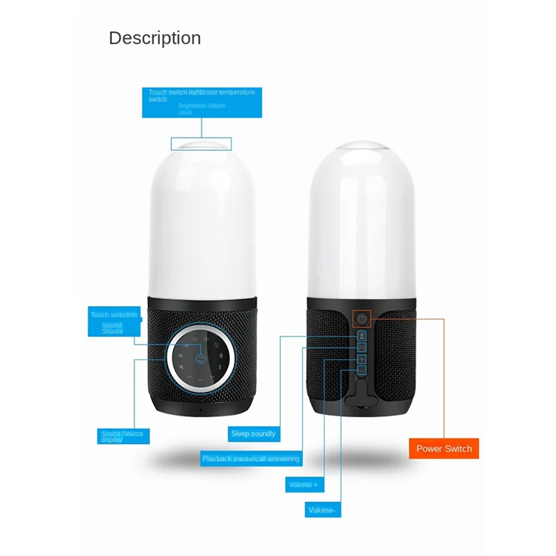 1 stuks om stress te verlichten Slaapinstrument met slaap Slapeloosheid Slaaphulp Intelligent slaapinstrument Zwart en wit