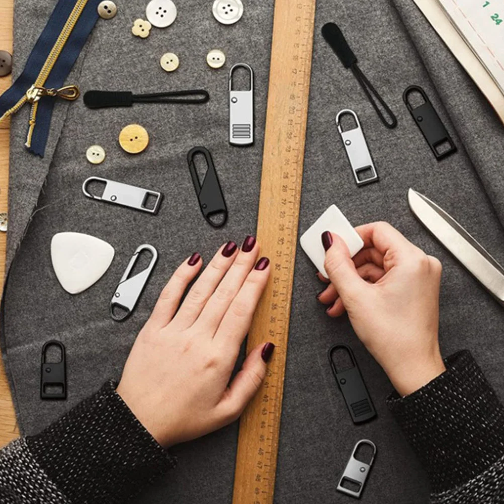 

LOLIPPYY 1Set Zipper Repair Kit Detachable Pulls for Backpacks Luggage Clothing Accessories Easy Replacement Practical Use