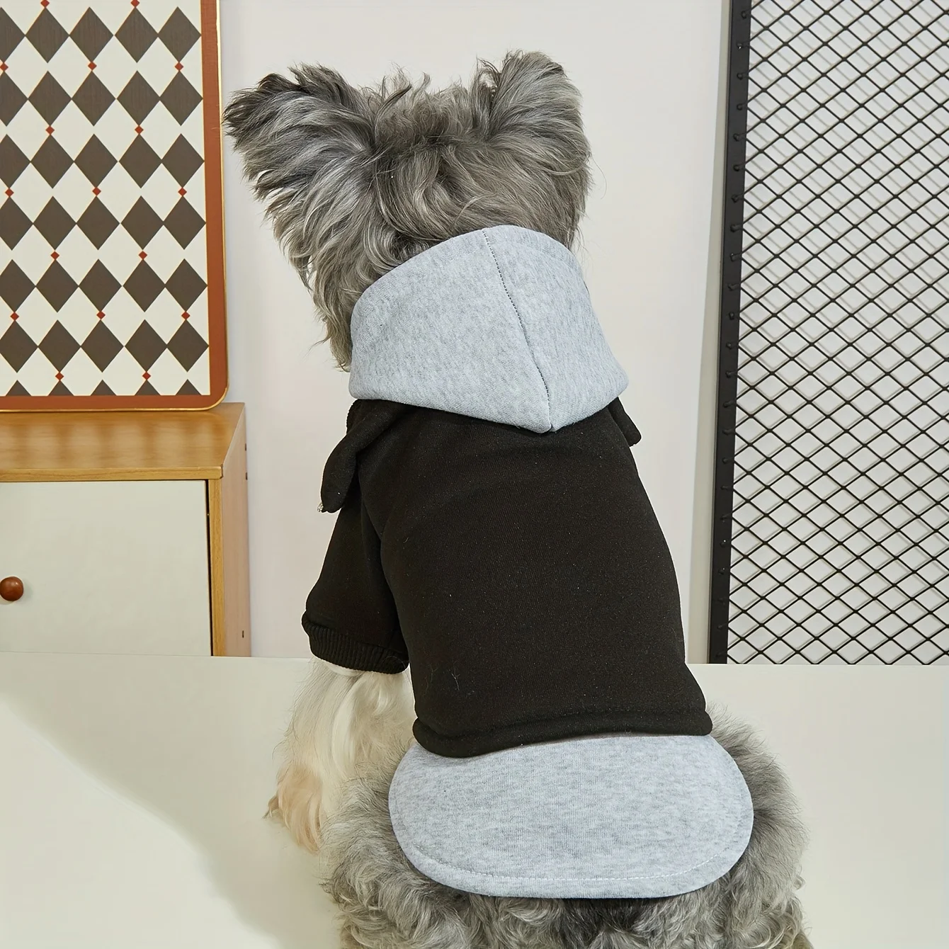 Winter-Hundekleidung, warme Haustier-Kapuzenpullover, modischer, bequemer Hundemantel für kleine und mittelgroße Hunde – Detail 4