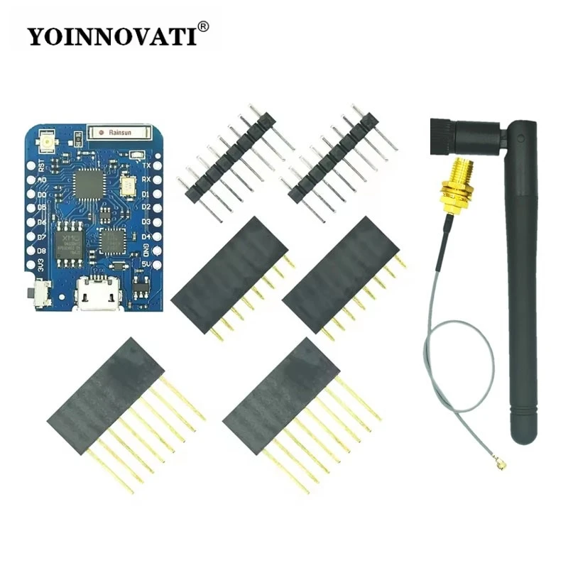 D1 Mini Pro 4M 16M Bytes External Antenna Connector NodeMCU Based ESP8266 CP2104 CH9102 WIFI Development Board + Antenna