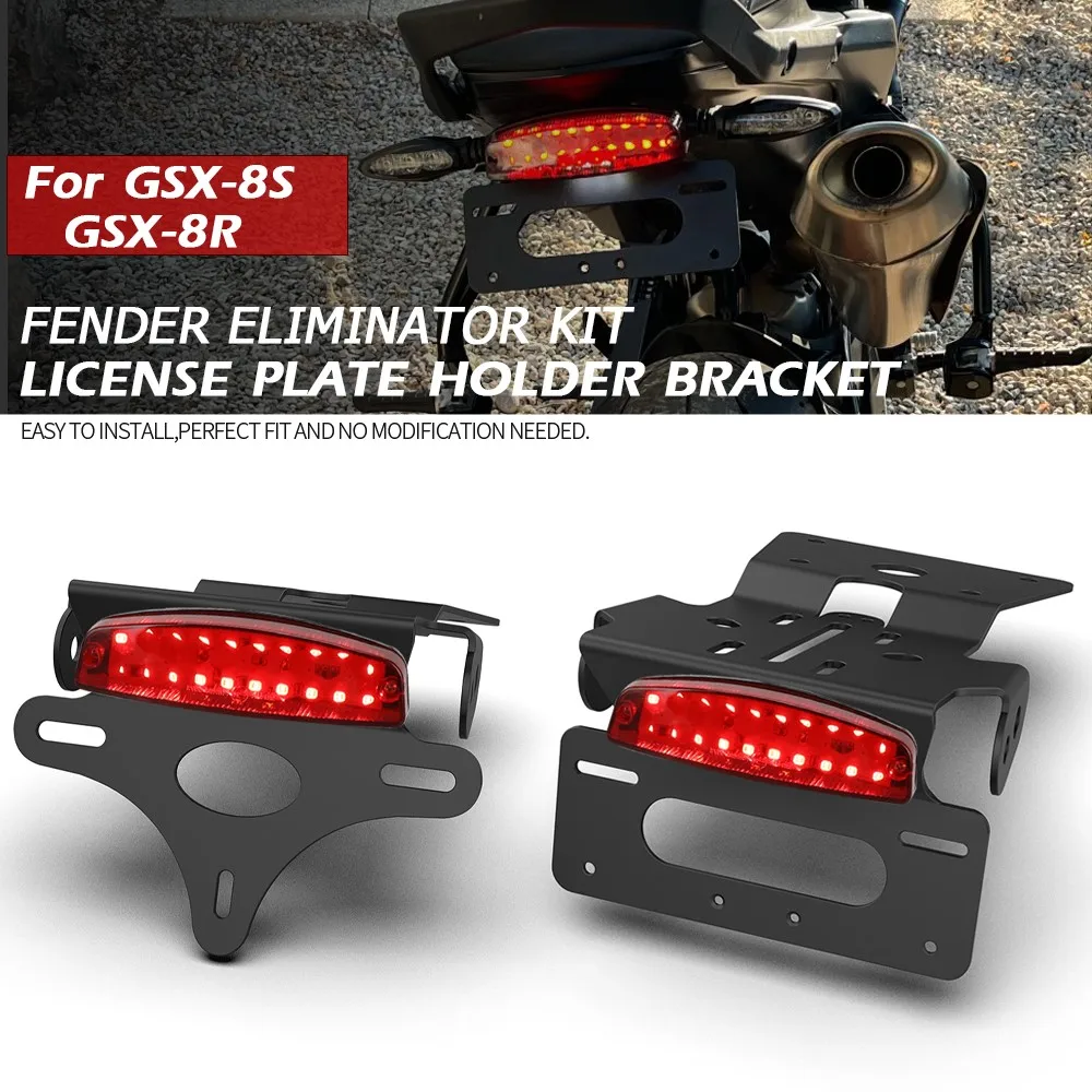 

2023-2026 Tail Tidy Fender Eliminator Kit For Suzuki GSX 8S 8R GSX-8R GSX-8S GSX8R GSX8S License Plate Bracket LED Brake Signals