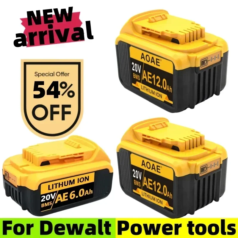 12000mAh 20V/18V battery for Dewalt Power Tool Battery DCB206 DCB206 DCB205 DCB203 DCB184 DCB182 DCB180 DCB181 DCB182