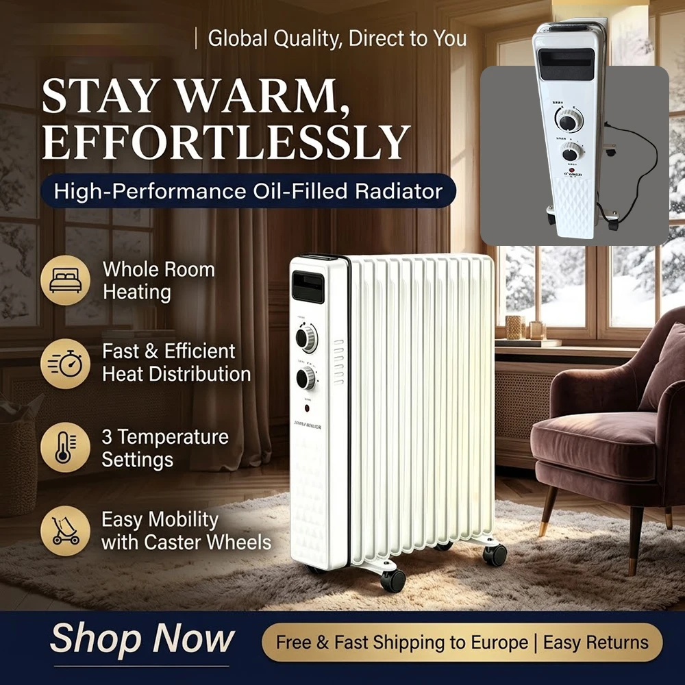 Quick-Heating Electric Radiator Home Heaters Energy-Efficient Power-Saving Large-Area with Constant Temperature Control Electric