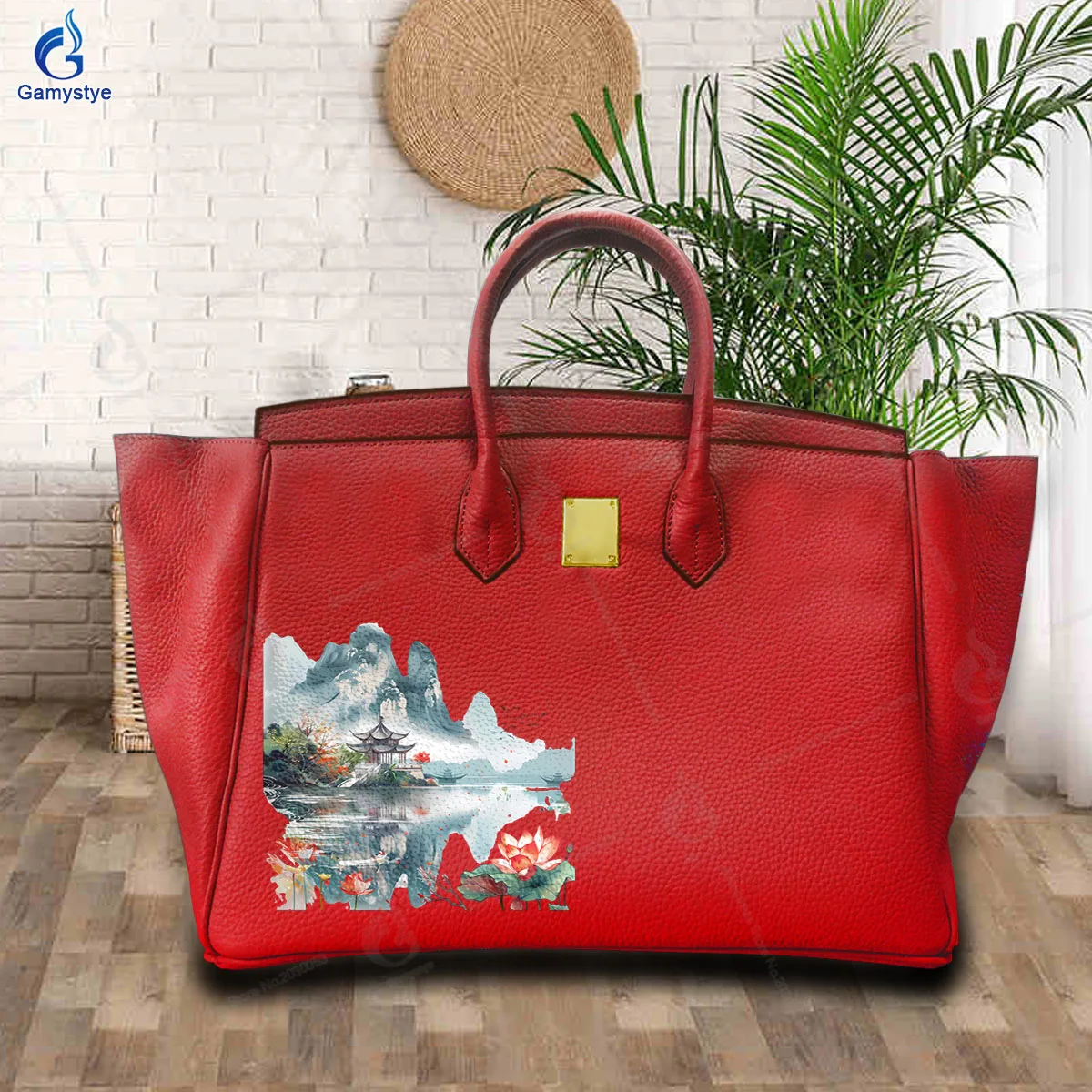 

Lake with Mountains Individual Print Graffiti Handbag Women Handbag and Purse Greatest Fashion Accessories Designer Ladies Tote