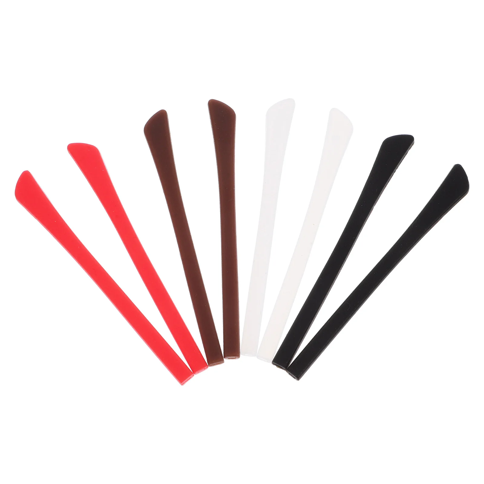 

8Pairs Silicone Eyeglass Cushions Anti Slip Temple Tips for Thin Frame Glasses Flexible Leg Sleeves Prevent Glasses Slipping