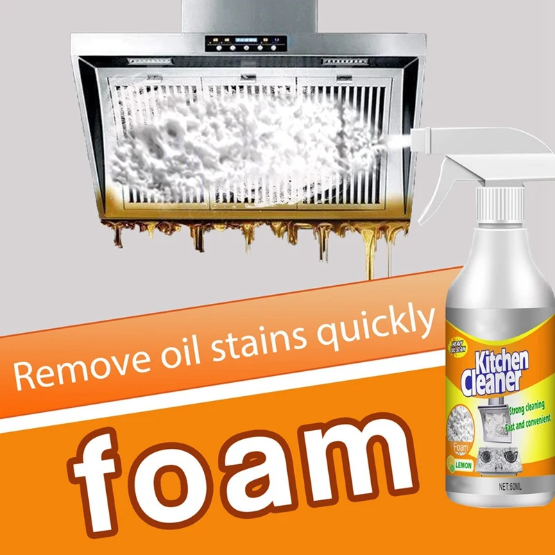 Powerful Heavy Foam Cleaner Stain Remover Multipurpose Kitchen Grills Ovens Dirt Oil Cleaning Spray Foam Washing Tool Durable