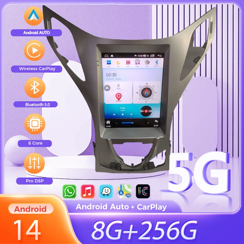 

Android 14 8+256GB Radio Screen For Hyundai AZERA Grandeur i55 Car GPS Navigation Multimedia Player Head Unit Auto Stereo