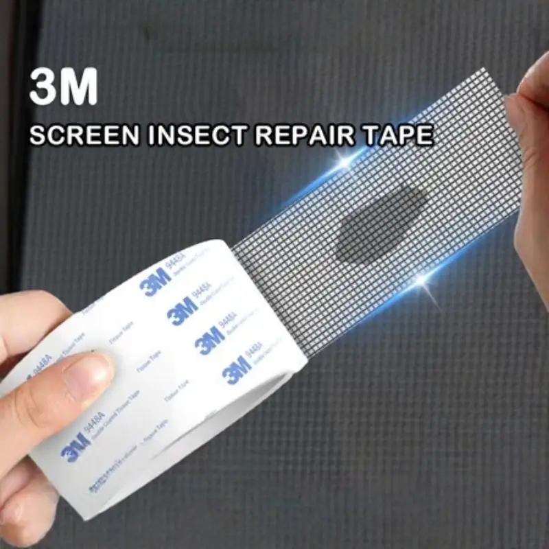 5*200cm Window Net Screen Repair Tape Self-adhesive Waterproof Anti-Insect For Repairing Broken Screens Window Screen Subsidy