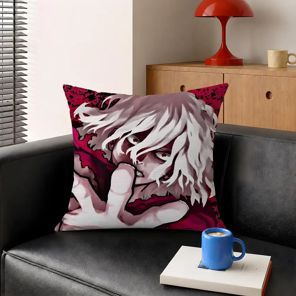 Anime Tomura Shigaraki MHA Villain Cushion Cover Decorative Pillowcase Soft Short Plush Cozy Durable Sofa Home Decor Items Gift