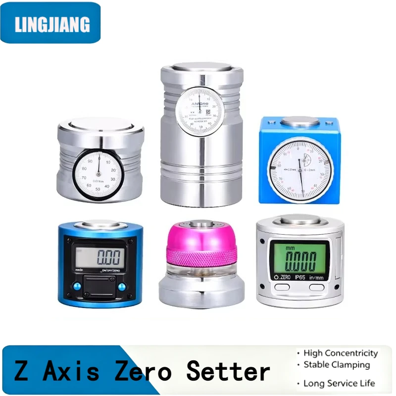 Z-Axis Tool Setter, Photoelectric Zero Setting Gauge with Meter, Digital Magnetic Tool Presetter for CNC Machining Center