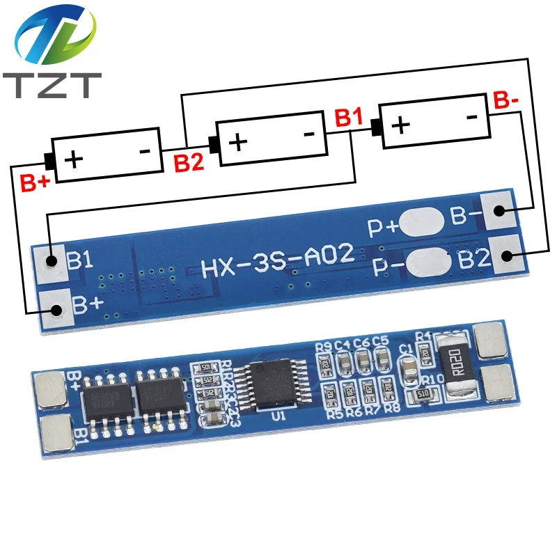 3S 12V 8A akumulator litowo-jonowy 18650 ładowarka akumulatorów litowych płyta ochronna 11.1V 12.6V 10A ładowarką BMS płyta ochronna