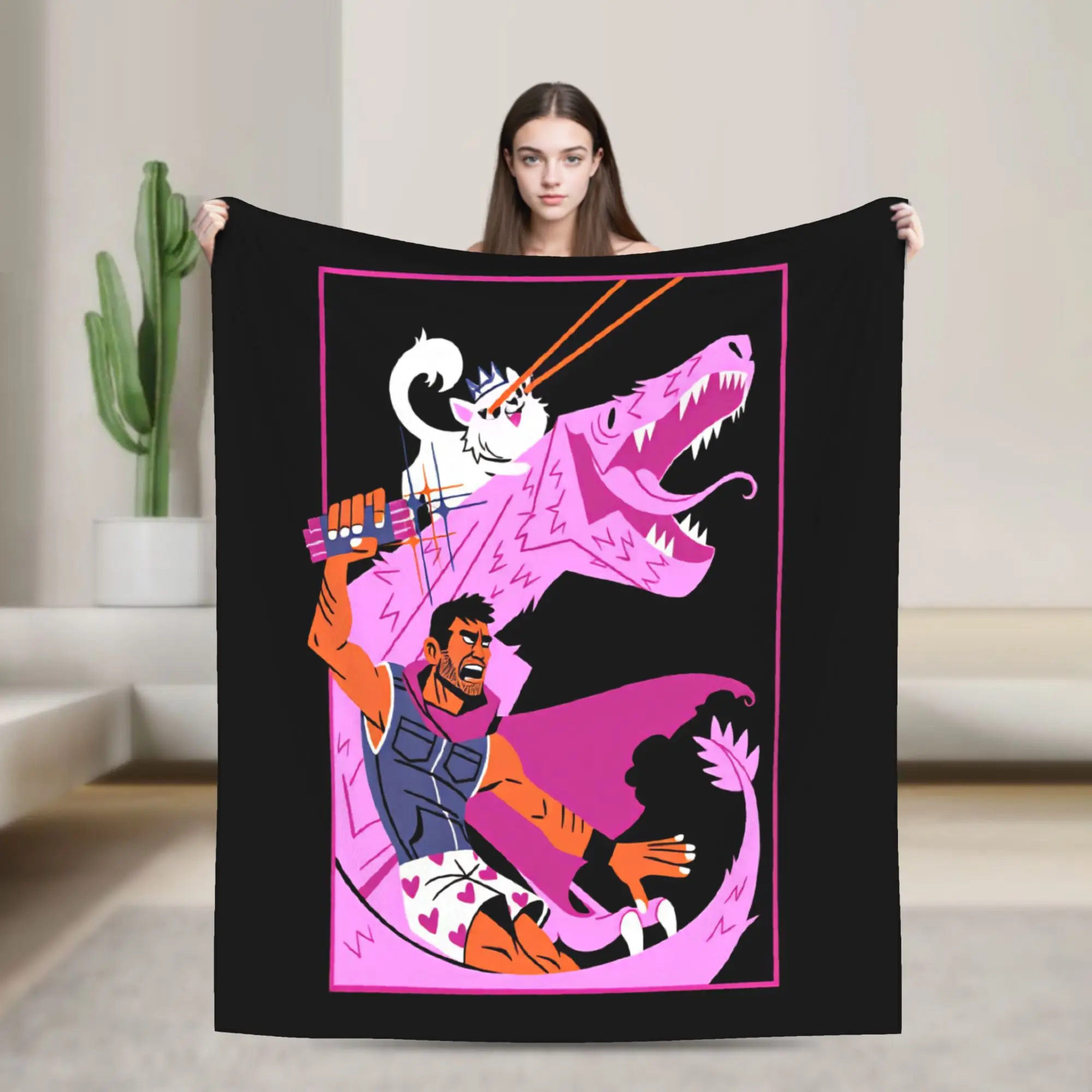 Dungeon Crawler Carl   Blanket  Travel Office Flannel Throw Blanket For Couch Chair Soft Warm Custom Quality Bedspread Gift
