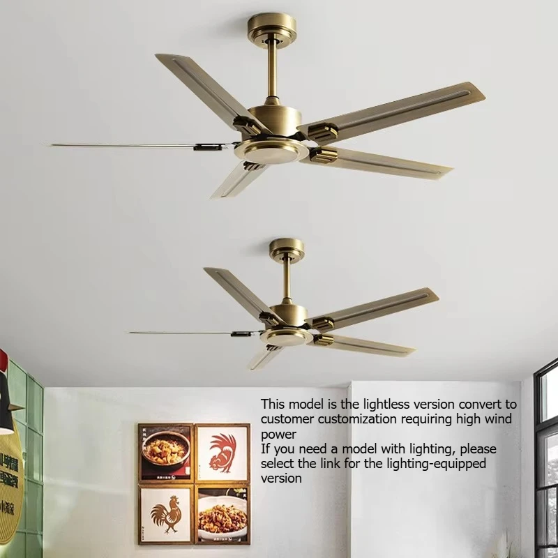 American Retro Industrial Style Ceiling Fan Lights Restaurant Living Room High Wind Power Household Electric Fan Lamps Fixtures