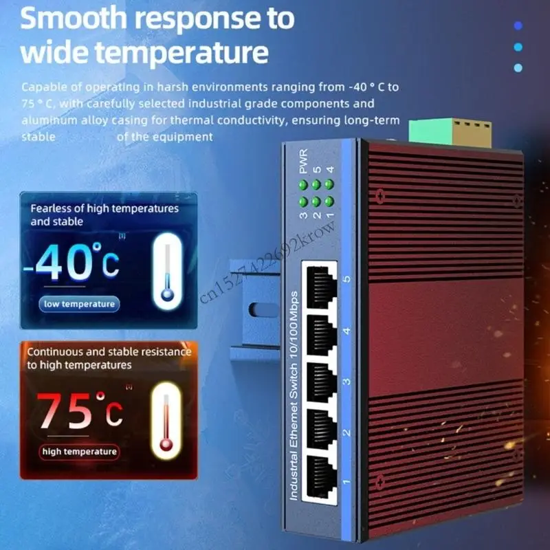 

Высокоскоростной 8-портовый коммутатор Gigabit Ethernet Гигабитный промышленный коммутатор 1000 Мбит/с Сетевой Ethernet для R9CB