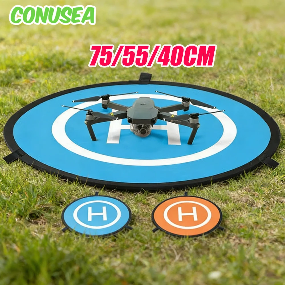 Universal Drone Quadcopters Accessories 75/55/40CM Foldable Outdoor Lawn Drone Apron Landing Pad for Drone Helicopter Portable