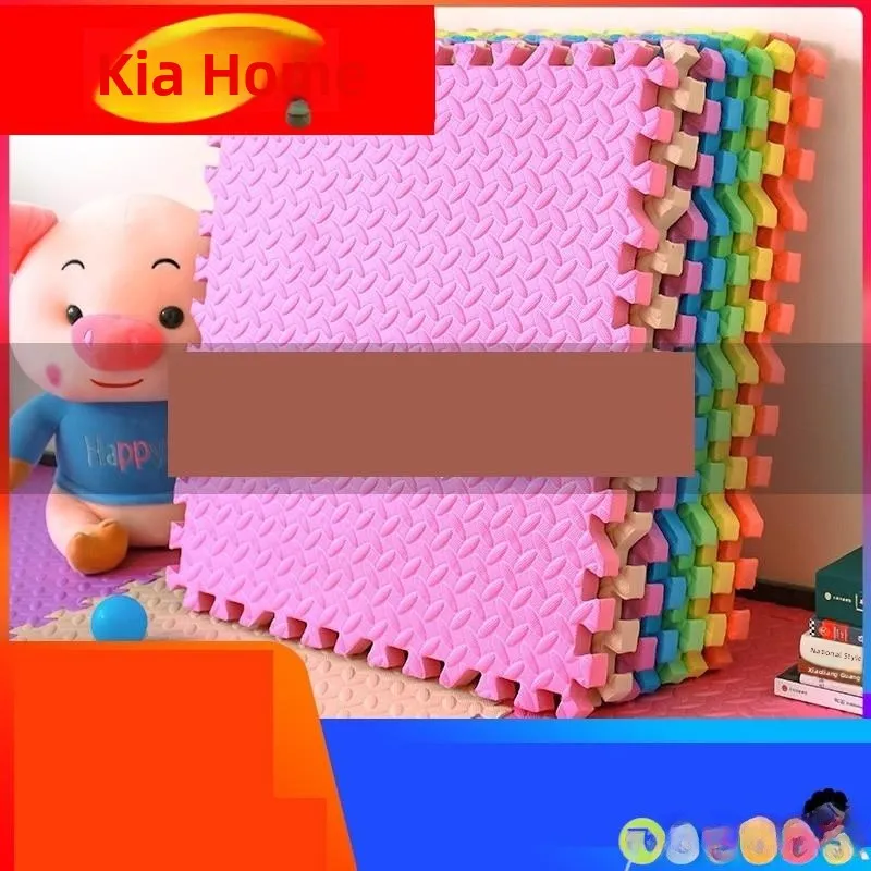 

Foam Floor Mat Bedroom Carpet Puzzle Piece Soft Cuioning Non-Slip Sound Absorption Home Use Simple Sle hine Weave