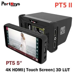 Portkeys PT5 II 4K Touchscreen 5 Inch Camera Field Monitor IPS FHD 1920x1080 3D LUT Monitor With Wide Color Gamut