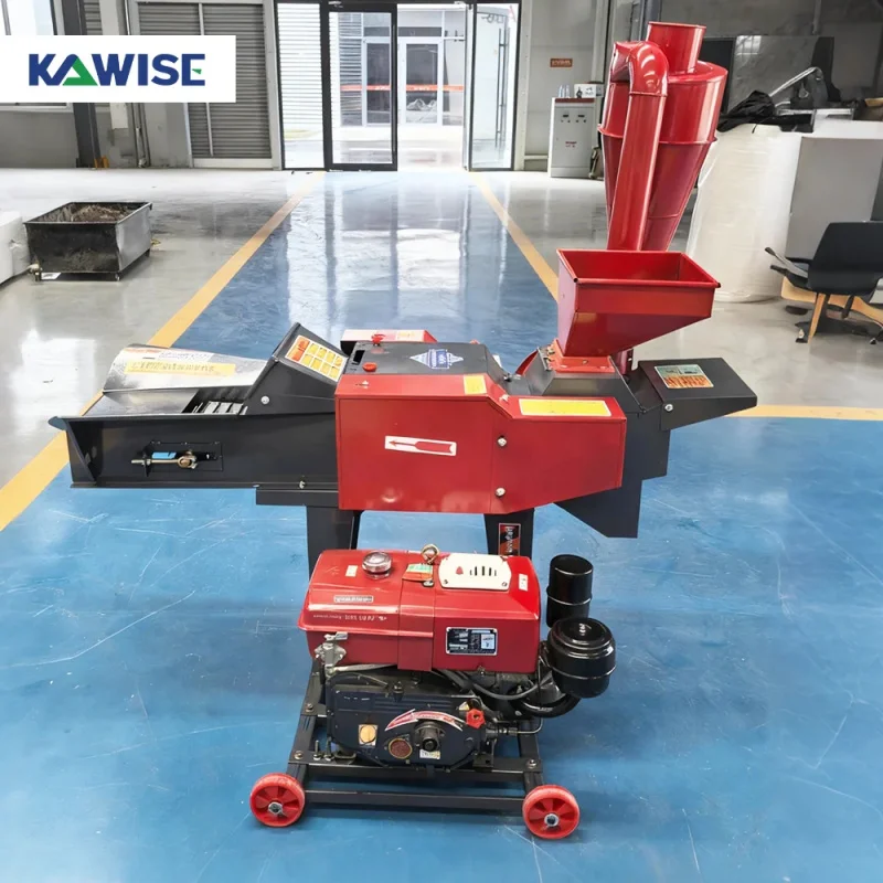 

Dual Inlet Chaff Cutter And Grain Crusher Electric Engine Animal Feed Making Machine For Farm Use