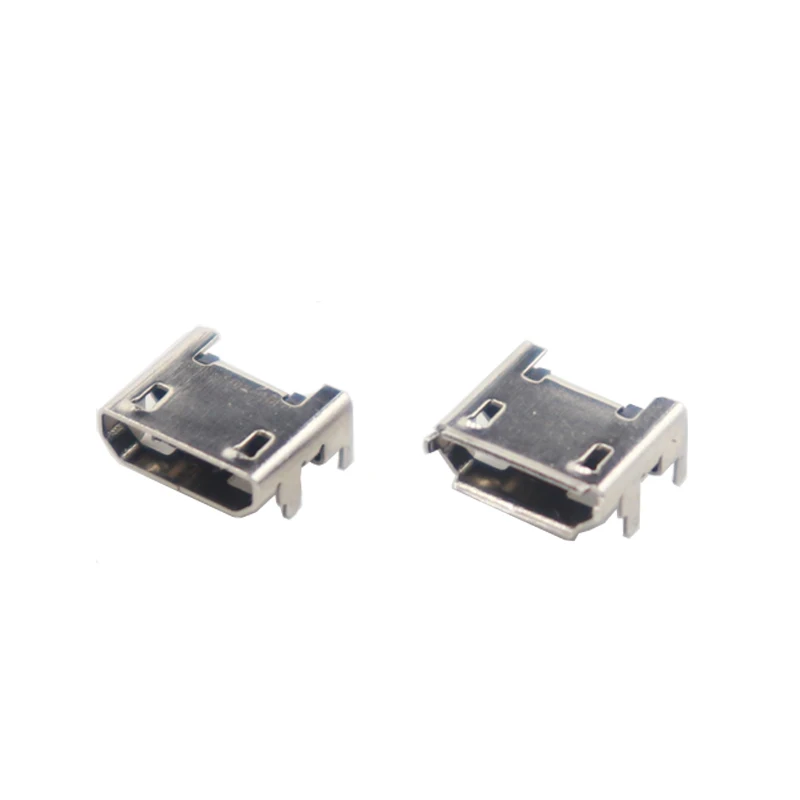 【20PCS】MICRO USB 5P 5PIN FEMALE SOCKET 7.2MM FLAT EDGE CURLED EDGE PLUG 4 PINS WITH POSITIONING POST