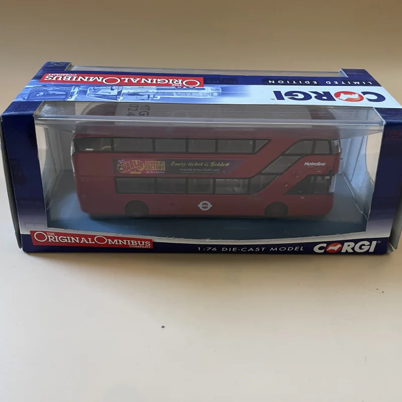 1:76 Scale Diecast Alloy London Double Decker Bus Toy Cars Model Classic Nostalgia Adult Collection Souvenir Gift Static Display