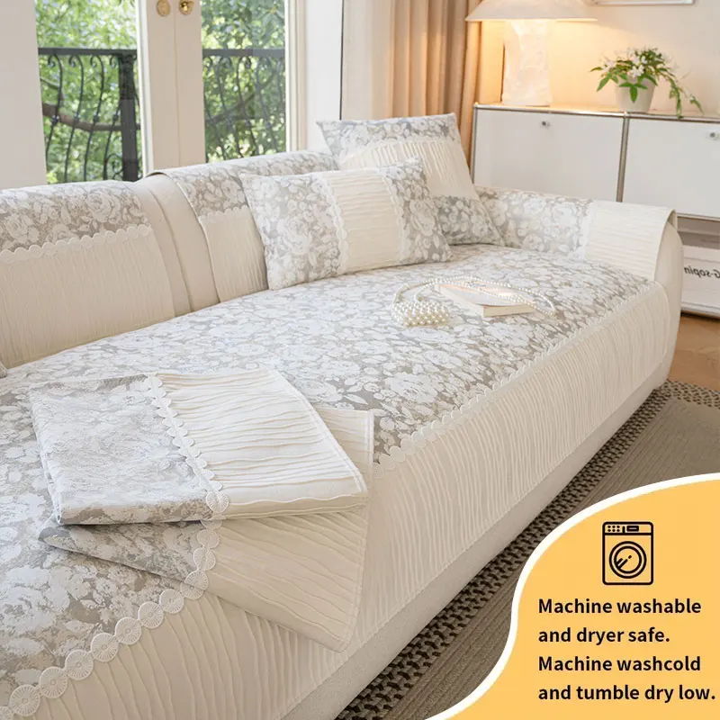 1PC-Rose Sofakissen, Spleißstil, ganzjährig, universelles französisches Sofakissen, floraler Stil, rutschfestes Wohnzimmer-Sofakissen