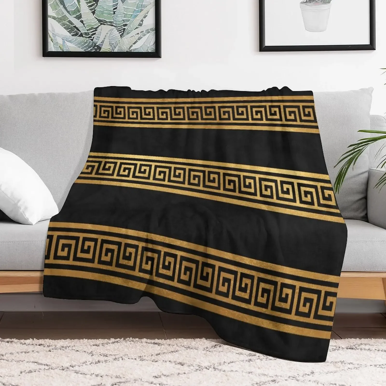 

Triple Greek Frieze Throw Blanket for babies blankets ands Blankets warm for winter Shaggy Blankets