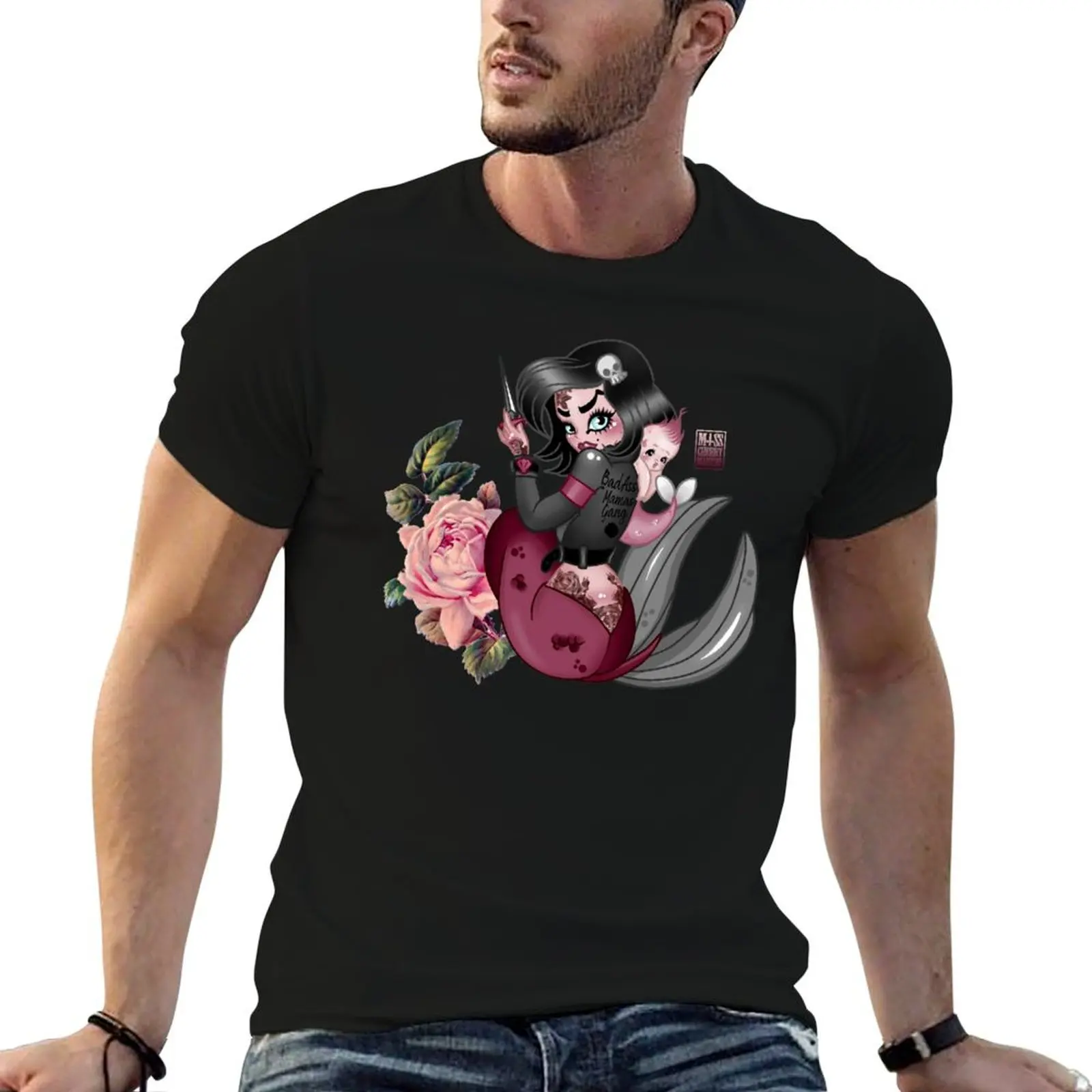 Badass Mermama T-Shirt Labor Work Casual T-Shirt