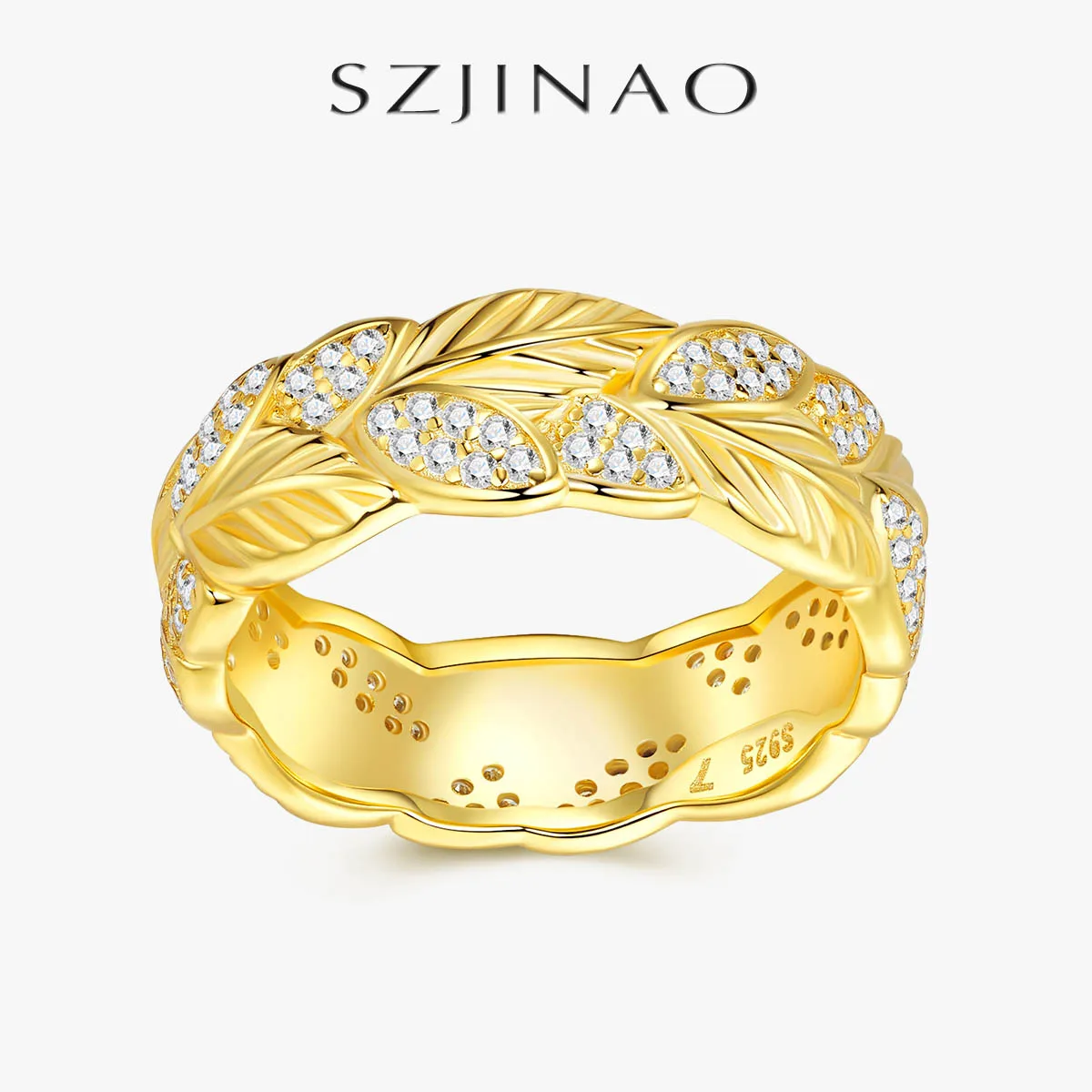 Openwork Design Moissanite Ring for Women 0.52cttw 925 Sterling Silver Wide Ring Exquisite Fashion Wedding Jewelry