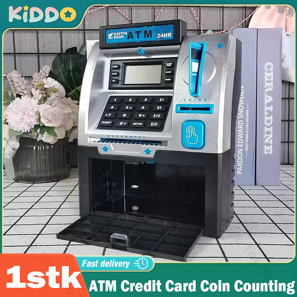 

Electronic Piggy Bank ATM Password Money Box Cash Coins Saving Box Credit Card Coin Counting Automatic Deposit Christmas Gift