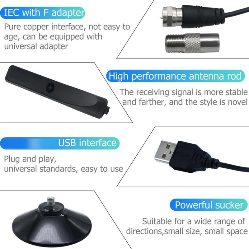 ABSQ-4K/1080P HD デジタル TV アンテナ信号アンプ付き広範囲 DVB-T2 アンテナ HDTV 受信ホーム TV 空中