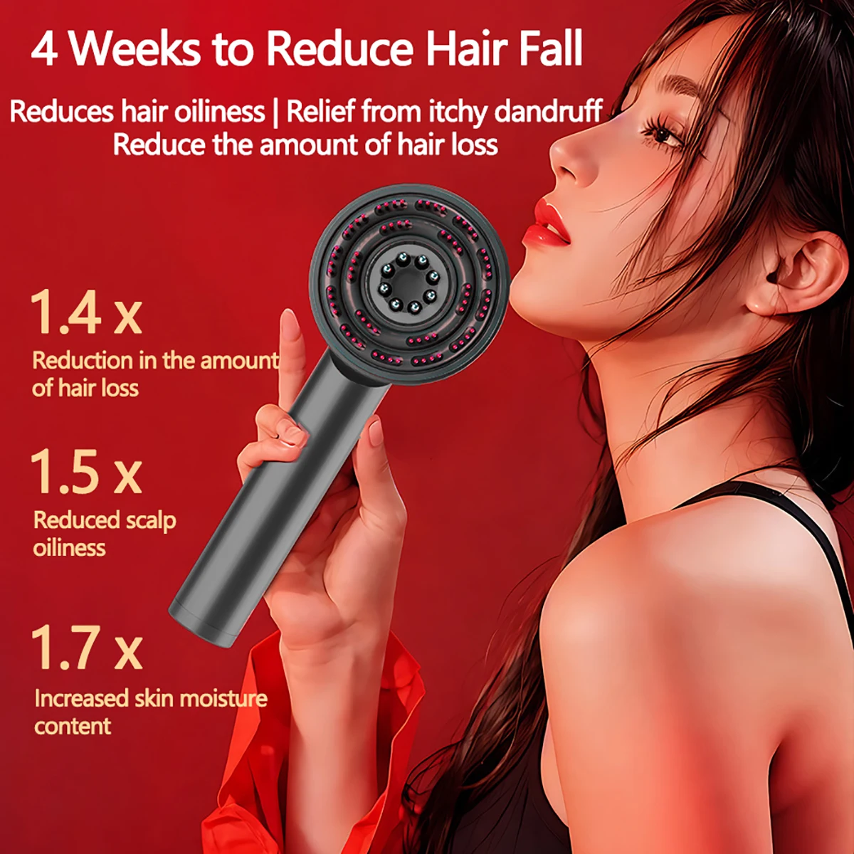 Additional Service Waterproof multi functional massage comb Hair liquid applicator Scalp massage brush hair growth comb