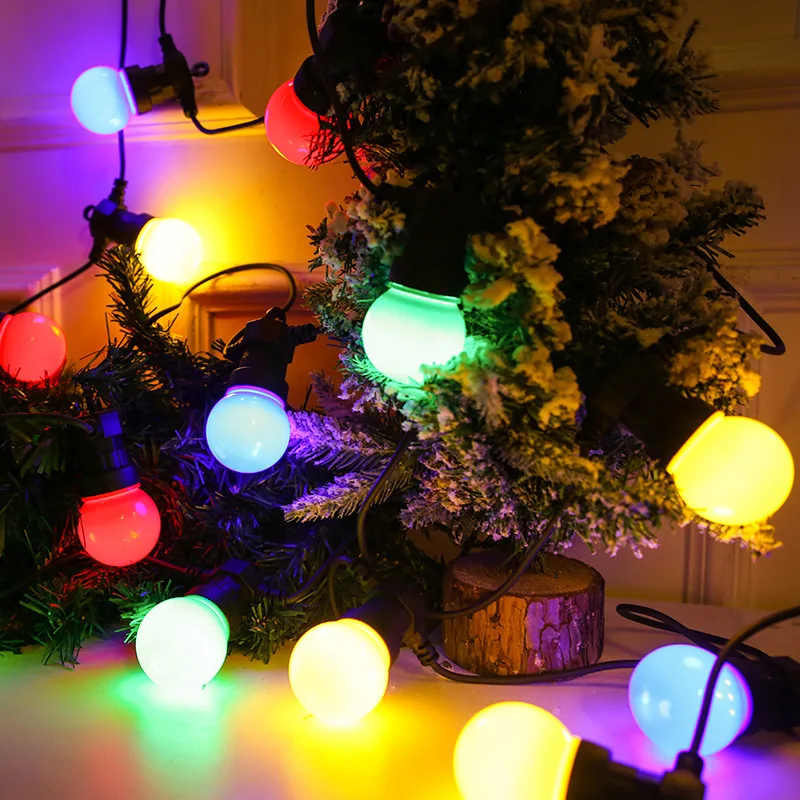 Pop LED String Light G50 Globe Multicolor Bulb Fairy Garlands Outdoor Holiday Lighting for Wedding Christmas Party Garden Decor