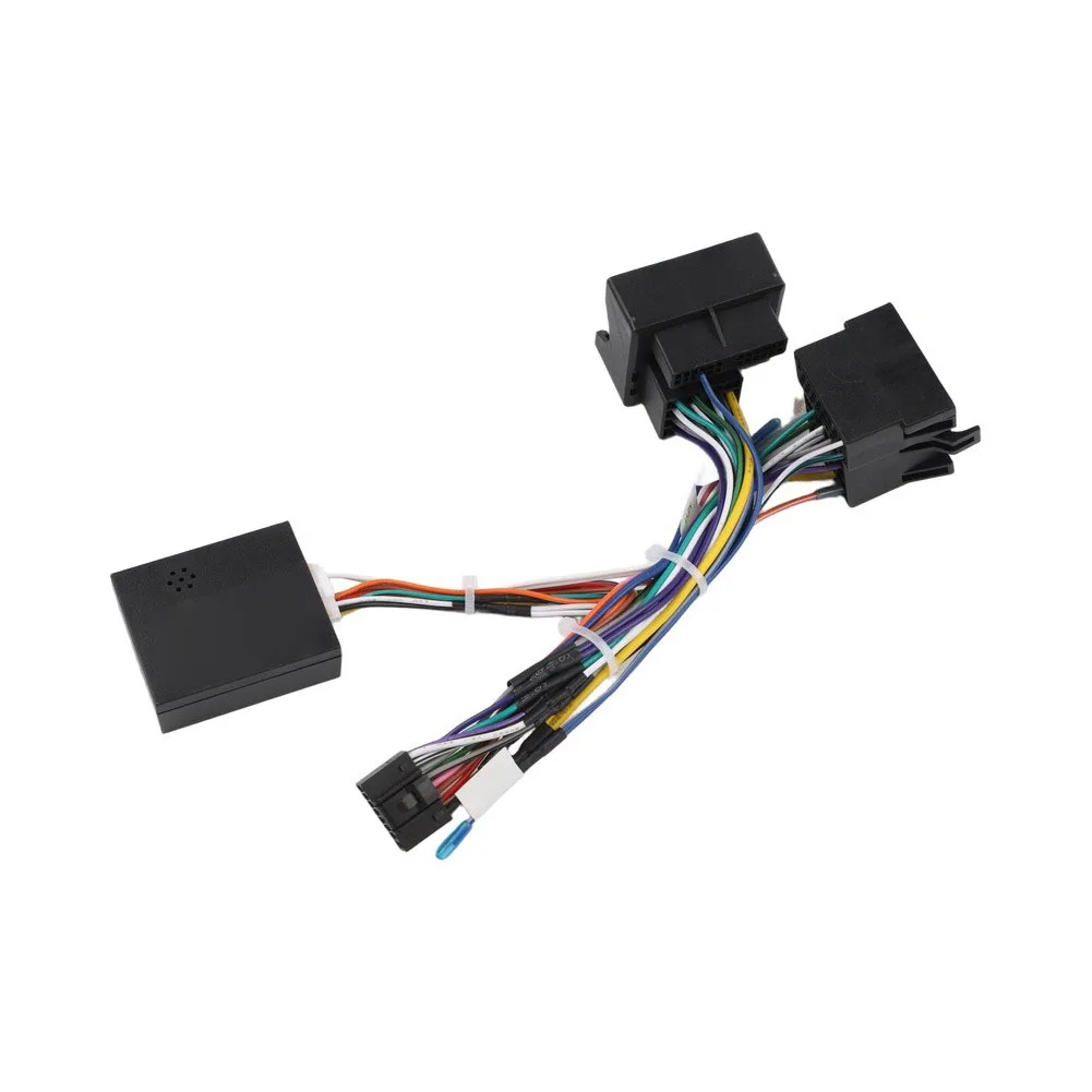 16 Pin Power Line Harness with CAN Bus Decoder Box for Porsche For Cayenne 2003-2018 For Android Radio Compatibility