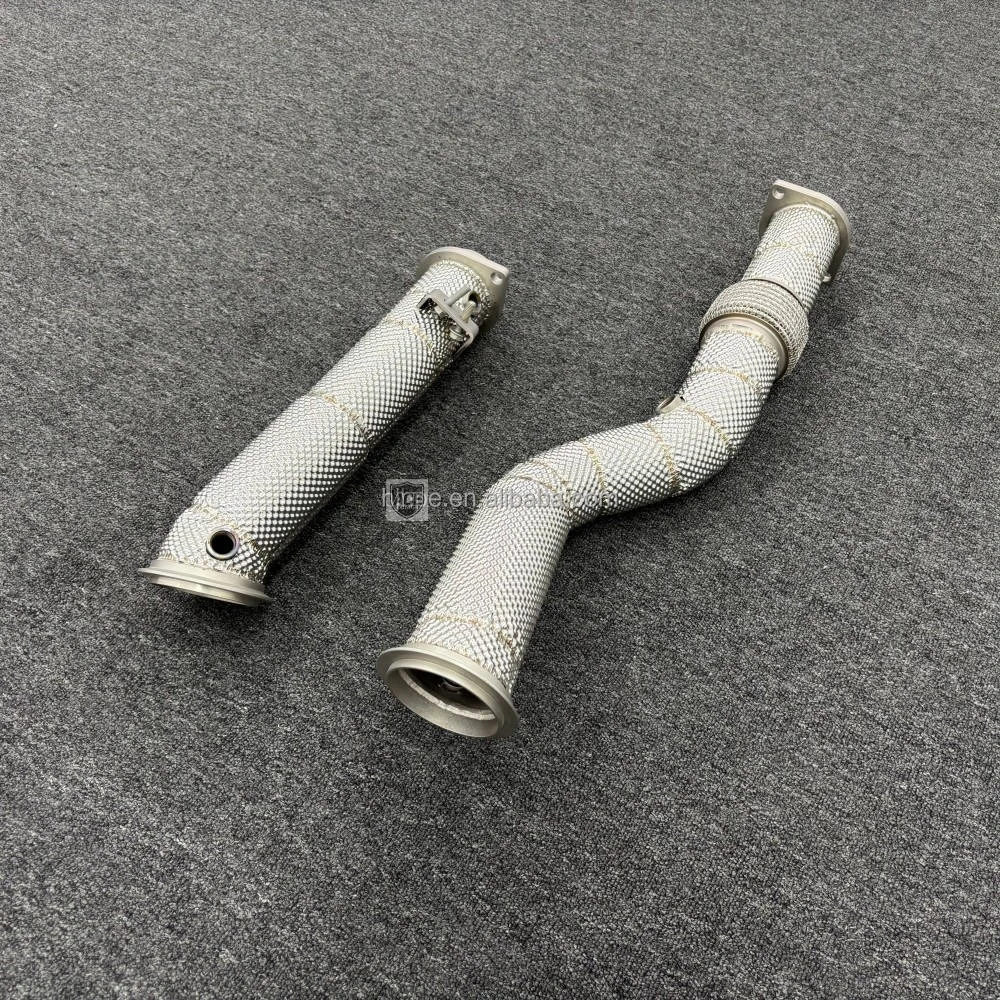 Vortex Edelstahl Spiegelpoliertes Wärmeisoliertes Hochdurchsatz-Katalysator-Downpipe für M3 G80 M4 G82 S58 3.0T 2021-2026 – Detail 9