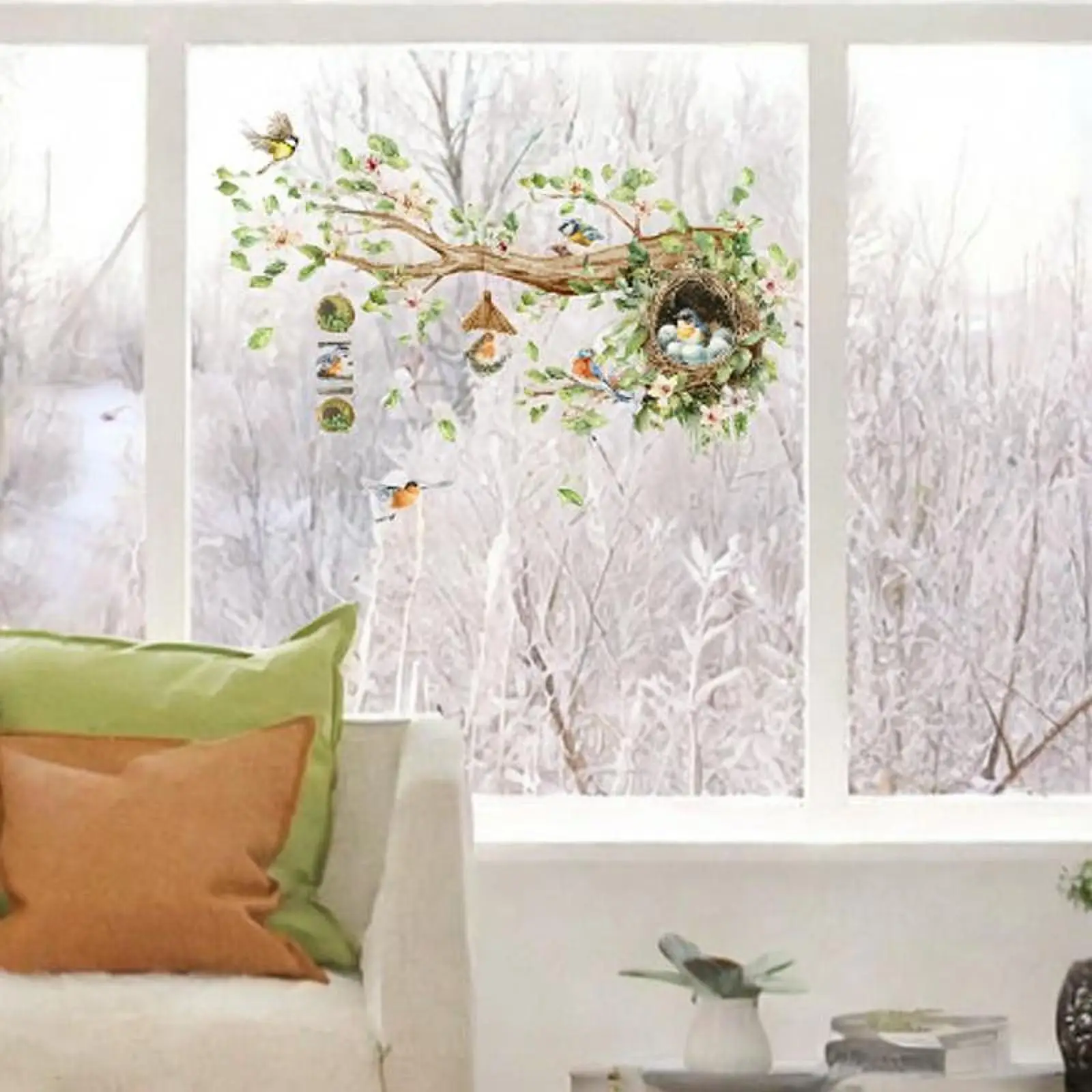 나무 가지 벽 데칼 사진 방수 PVC 배경 보육 주방 욕실 거실 침실에 대한 벽화 벽지