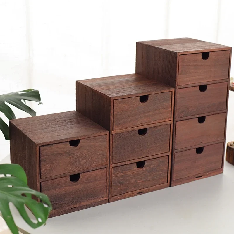 

Organization Storage Drawer Wooden Storage Cabinet Desktop Office Multi-specification Jewelry Storage Box