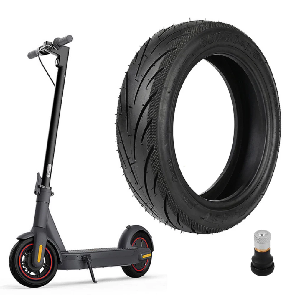 1pc 60/70-6.5 Rubber Scooter Tubeless Tyre 10inch Electric Bike Tyre Tubeless Tires For Ninebot Max G30 E-bike Cycling Parts